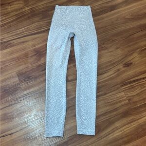 lululemon athletica Light Gray Leopard Print High-Rise Leggings